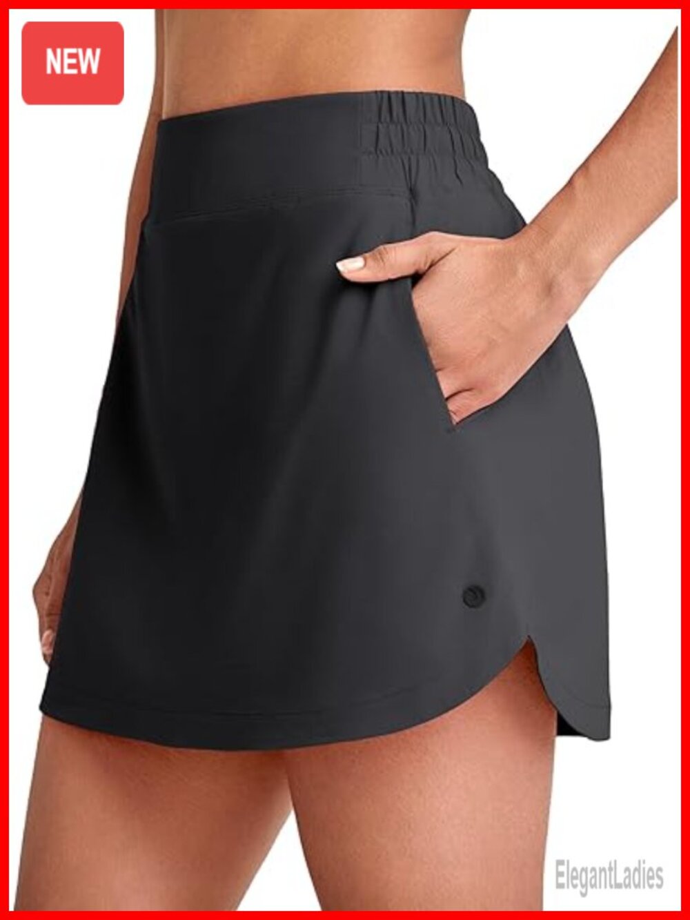 A Line Golf Skorts for Women Elastic High Waisted Tennis Skirts with Pockets
